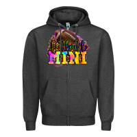 Charcoal Heather football mini Zipper Hoodie - OliviaCreatesArt
