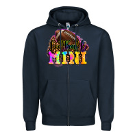 Navy football mini Zipper Hoodie - OliviaCreatesArt