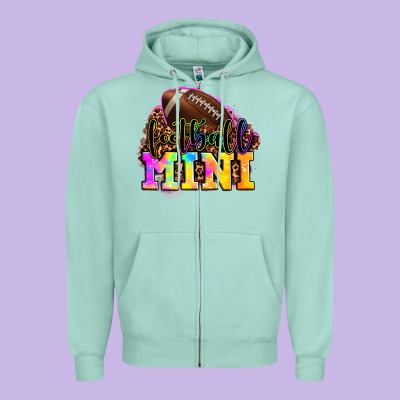 Football Mini Zipper Hoodie Designed By Oliviacreatesart