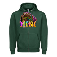 Sports Green football mini Zipper Hoodie - OliviaCreatesArt