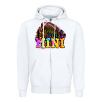 White football mini Zipper Hoodie - OliviaCreatesArt