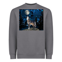 Storm wolf howling at the moon Heavyweight Sweatshirt - TumblerDesignByShophia