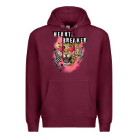 Burgundy Heart breaker Valentine's Day Premium Hoodie - FaDigitalArtStudio