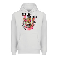 Dove Grey Heart breaker Valentine's Day Premium Hoodie - FaDigitalArtStudio
