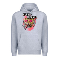 Heather Grey Heart breaker Valentine's Day Premium Hoodie - FaDigitalArtStudio