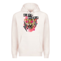 Pale Pink Heart breaker Valentine's Day Premium Hoodie - FaDigitalArtStudio