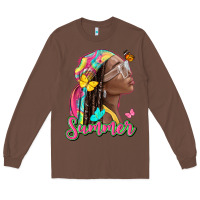 Chestnut summer afro Long Sleeve Tee - NancyCooperArtShop