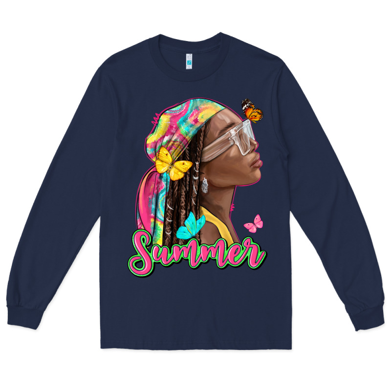 Summer Afro Long Sleeve Tee by NancyCooperArtShop | Teevron