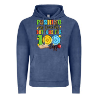 Vintage Denim pushing my teacher's buttons for 100 days Vintage Hoodie - Artiststas