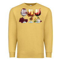 Antique Gold hallothanksmas halloween thanksgiving  christmas wine Premium Sweatshirt - FaDigitalArtStudio