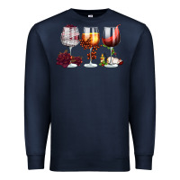 Hallothanksmas Halloween Thanksgiving  Christmas Wine Premium Sweatshirt | Teevron
