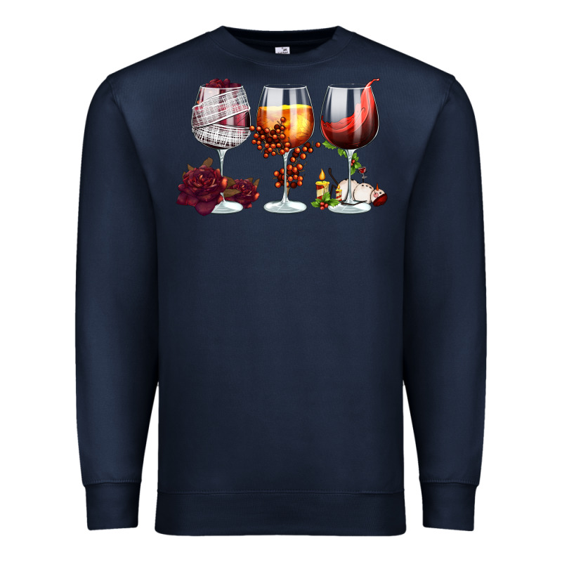Hallothanksmas Halloween Thanksgiving  Christmas Wine Premium Sweatshirt by FaDigitalArtStudio | Teevron