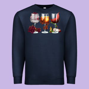 Hallothanksmas Halloween Thanksgiving  Christmas Wine Premium Sweatshirt Designed By Fadigitalartstudio