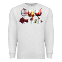 Oatmeal Heather hallothanksmas halloween thanksgiving  christmas wine Premium Sweatshirt - FaDigitalArtStudio