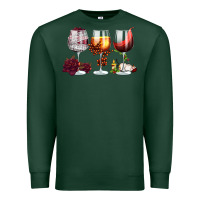 Sports Green hallothanksmas halloween thanksgiving  christmas wine Premium Sweatshirt - FaDigitalArtStudio