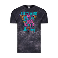 Cloud Black THE THUNDER ROLLS AND THE LIGHTNIN’ STRİKES Vintage Tee - JahusDesignShop