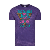 Cloud Purple THE THUNDER ROLLS AND THE LIGHTNIN’ STRİKES Vintage Tee - JahusDesignShop