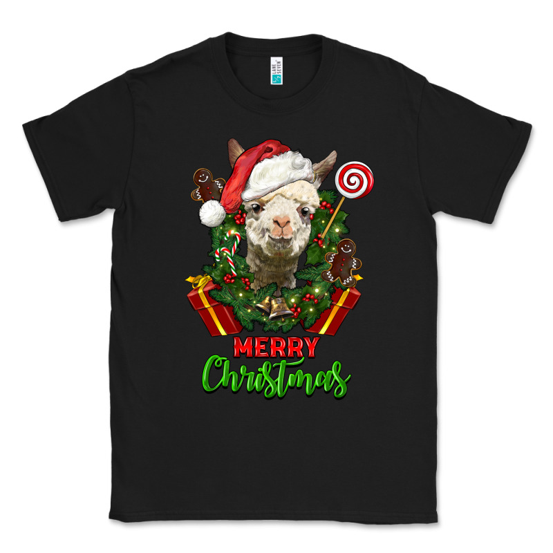 Merry Christmas Alpaca Face Classic Tee by LillyAllenDesigns | Teevron