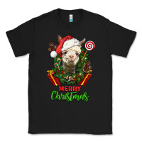 Black merry christmas alpaca face Classic Tee - LillyAllenDesigns