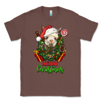 Chestnut merry christmas alpaca face Classic Tee - LillyAllenDesigns