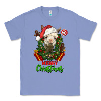 Colony Blue merry christmas alpaca face Classic Tee - LillyAllenDesigns