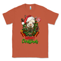 Copper merry christmas alpaca face Classic Tee - LillyAllenDesigns