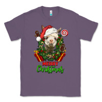 Lavender merry christmas alpaca face Classic Tee - LillyAllenDesigns