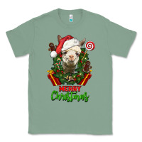 Sage merry christmas alpaca face Classic Tee - LillyAllenDesigns