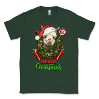 Sports Green merry christmas alpaca face Classic Tee - LillyAllenDesigns