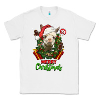 White merry christmas alpaca face Classic Tee - LillyAllenDesigns