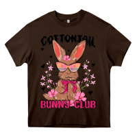 Chocolate Brown cottontail bunny club Heavy Core Tee - MaliasSmallBusiness
