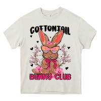 Cream cottontail bunny club Heavy Core Tee - MaliasSmallBusiness