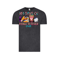 Vintage Black 100 days of doing teacher stuff Vintage Tee - Artiststas