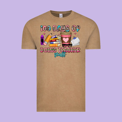 100 Days Of Doing Teacher Stuff Vintage Tee Designed By Artiststas