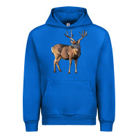 Cobalt Mule Buck Deer Urban Hoodie - LillyAllenDesigns