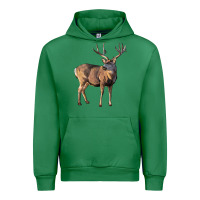 Emerald Mule Buck Deer Urban Hoodie - LillyAllenDesigns