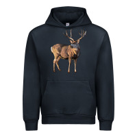 Navy Mule Buck Deer Urban Hoodie - LillyAllenDesigns
