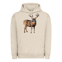 Pigment French Oak Mule Buck Deer Urban Hoodie - LillyAllenDesigns