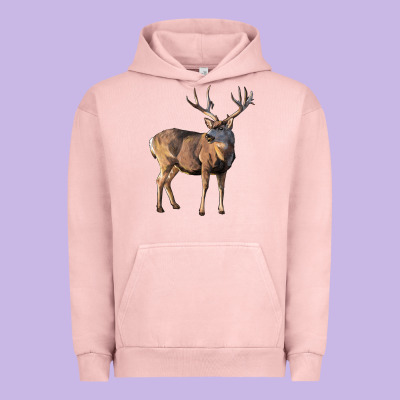 Mule Buck Deer Urban Hoodie Designed By Lillyallendesigns