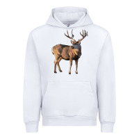 White Mule Buck Deer Urban Hoodie - LillyAllenDesigns