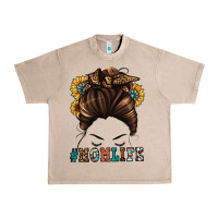 Mom Life Messy Bun Urban Heavy Tee | Teevron
