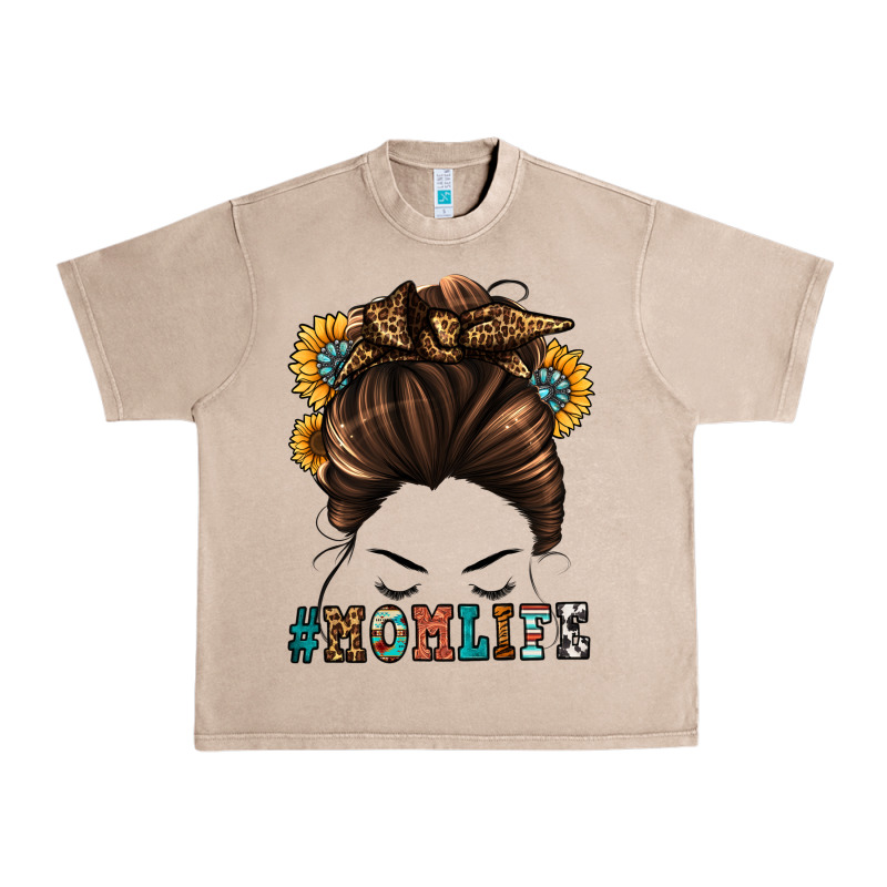 Mom Life Messy Bun Urban Heavy Tee by Jasminsmagicworld | Teevron