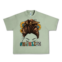 Oil Green mom life messy bun Urban Heavy Tee - Jasminsmagicworld