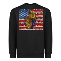 Black jesus christ with american flag Heavyweight Sweatshirt - TumblerDesignByShophia
