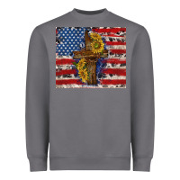 Storm jesus christ with american flag Heavyweight Sweatshirt - TumblerDesignByShophia