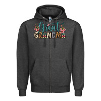 Charcoal Heather great grandma Zipper Hoodie - OliviaCreatesArt