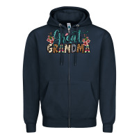 Navy great grandma Zipper Hoodie - OliviaCreatesArt