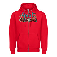 Red great grandma Zipper Hoodie - OliviaCreatesArt