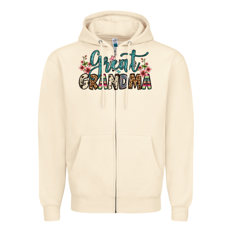 Great Grandma Zipper Hoodie by OliviaCreatesArt | Teevron