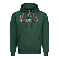 Sports Green great grandma Zipper Hoodie - OliviaCreatesArt